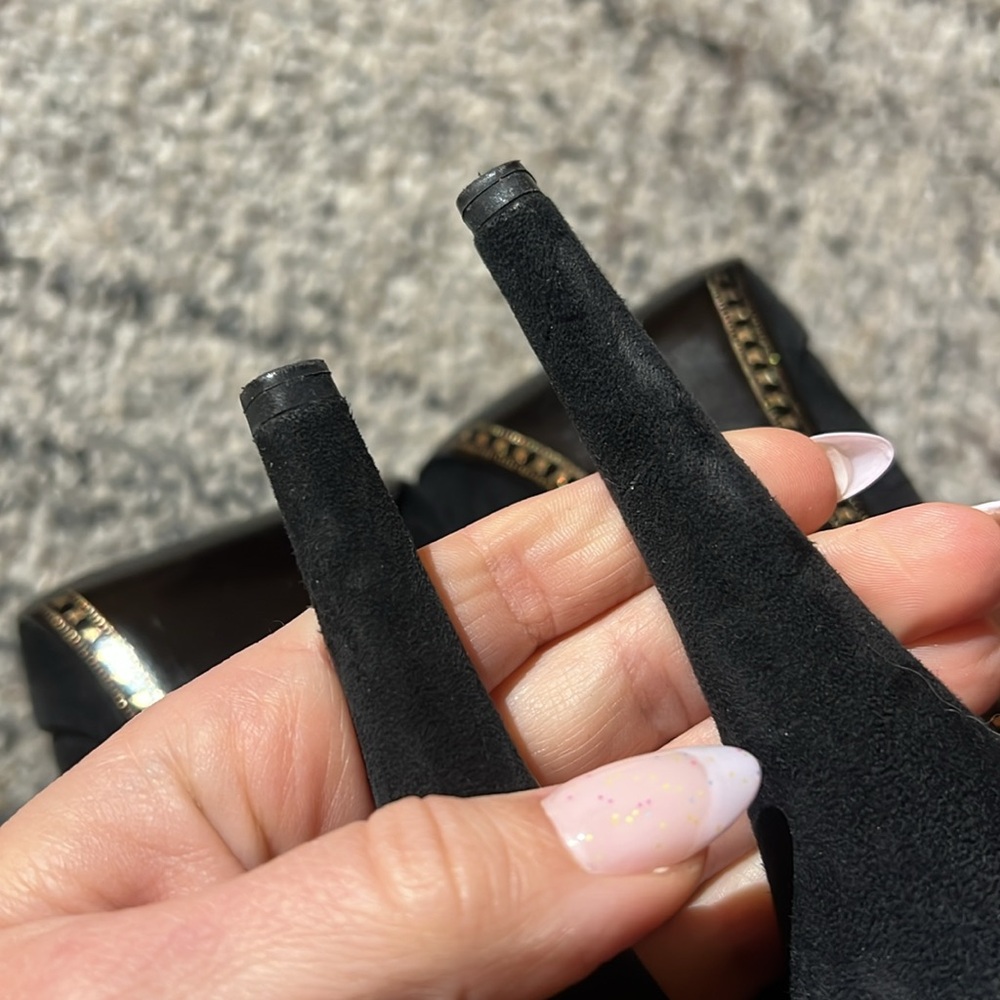 CHANEL Booties Black patent toe 38.5 / 8 US - Picture 7 of 10